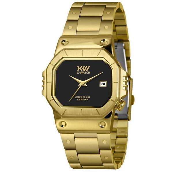 Imagem de Relógio X-Watch Masculino Analógico Dourado 43mm