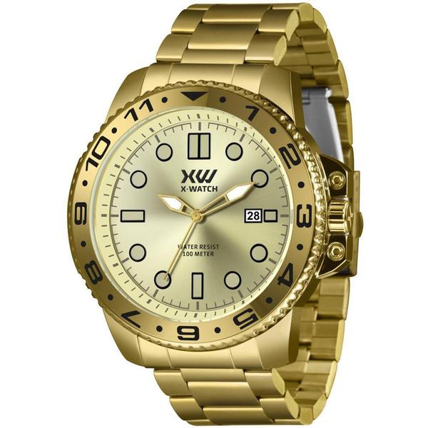 Imagem de Relógio X-Watch Masculino Ref: Xmgs1043 C1kx Oversized Dourado