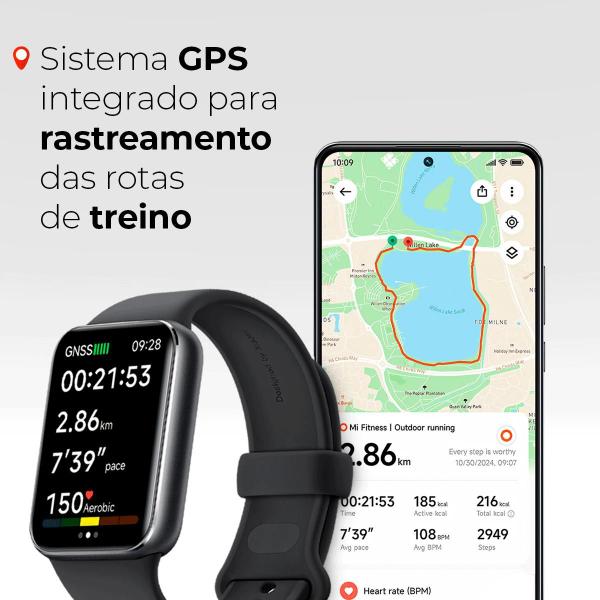 Imagem de Relógio Xiaomi Smart Band 9 Pro Tela de Amoled 1,74'' GPS 5 ATM LED Duplo Global Original Com Correia