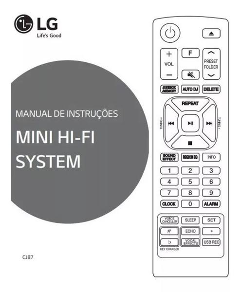 Imagem de Remoto Original Som LG Akb74955302 P/ Mini System LG Xboom Repõe Akb74955322 Akb74955341 Akb73598213