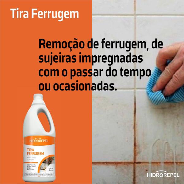 Imagem de Remove Ferrugem Tira Ferrugem Piso Porcelanato 1l Kit C/2