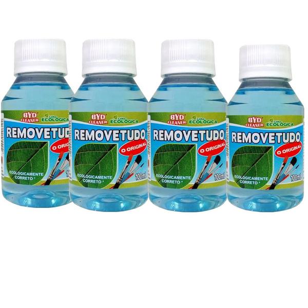 Remove Tudo Byo Cleaner 100ml Kit C/4 Imagem de Remove Tudo Byo Cleaner 100ml Kit C/4