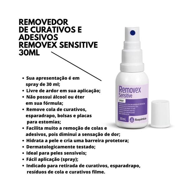 Imagem de Removedor de curativos e adesivos removex sensitive 30ml  - 1und