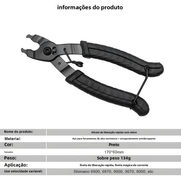 Imagem de Removedor de Elo de Corrente de Bicicleta - Ferramenta de Liberação Rápida para Reparo