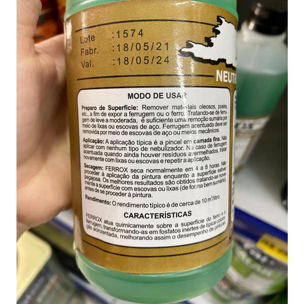 Imagem de Removedor de Ferrugem Ferrox 500ml Convertedor