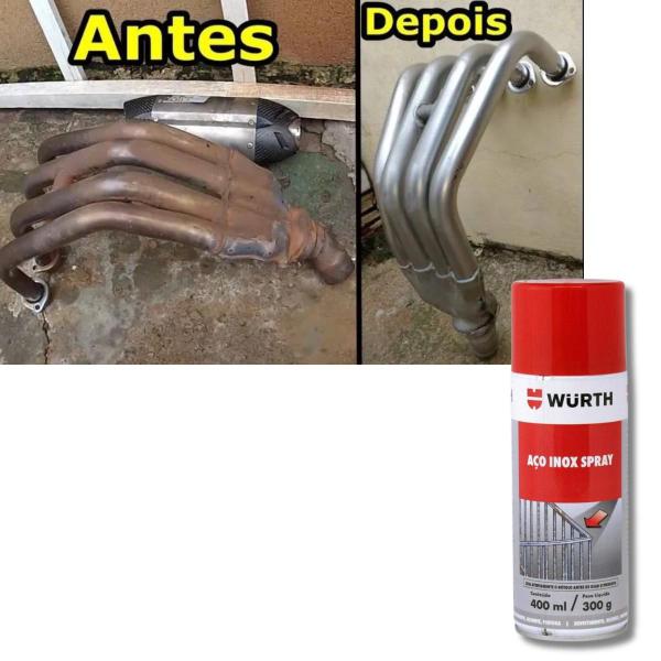 Imagem de Removedor De Ferrugem + Spray De Aço Inox Para Proteção - Wurth