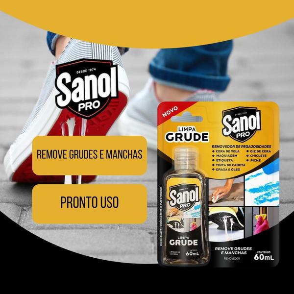 Imagem de Removedor Limpa Grude Manchas 60ml Sanol Pro