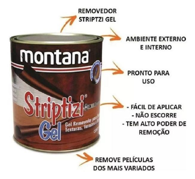 Imagem de Removedor Tintas Verniz Texturas Striptizi Gel 3,6lt Montana- Remove Tudo!