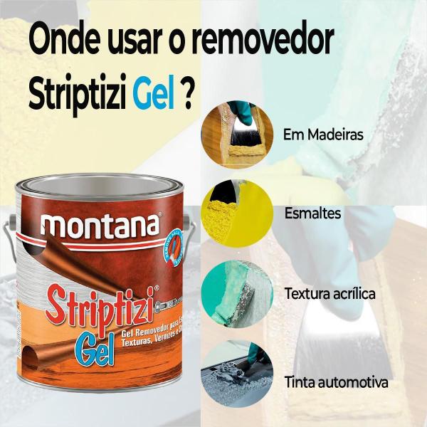 Imagem de Removedor Tintas Vernizes Texturas Striptizi Gel 4Kg Montana