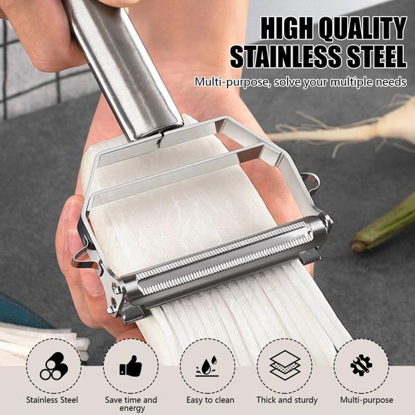 Imagem de ReNext Multifunction Aço inoxidável Julienne Peeler Descascador vegetal Duplo Planing Grater Kitchen Acessórios de cozinha ferramentas de cozimento