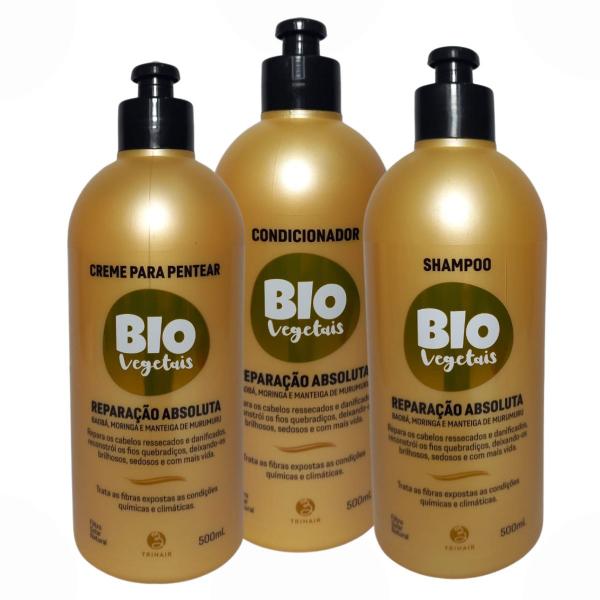 Imagem de Reparação Absoluta Biovegetais Kit 3x1 Moringa Baobá Murumuru Vegano