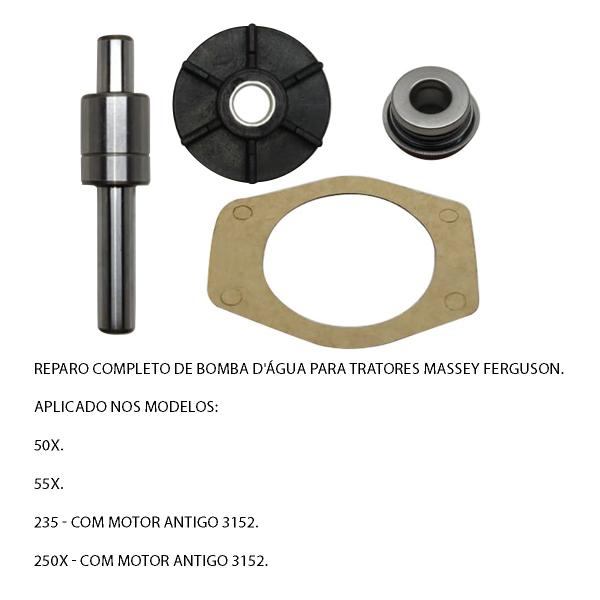 Imagem de Reparo Bomba Dagua Trator Massey Ferguson 50x / 55x / 235 / 250x      