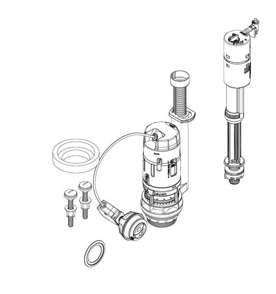 Imagem de Reparo Caixa Acoplada Master Flux Pro Universal Completo Censi