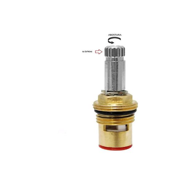 Reparo Cartucho Cerâmico M18 1/4 Volta Direito 16 Estrias - Lhd Metais Imagem de Reparo Cartucho Cerâmico M18 1/4 Volta Direito 16 Estrias
