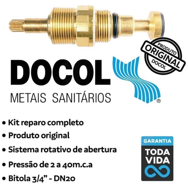 Imagem de Reparo Completo P/ Registro Pressão Docolbase 25990600 Docol