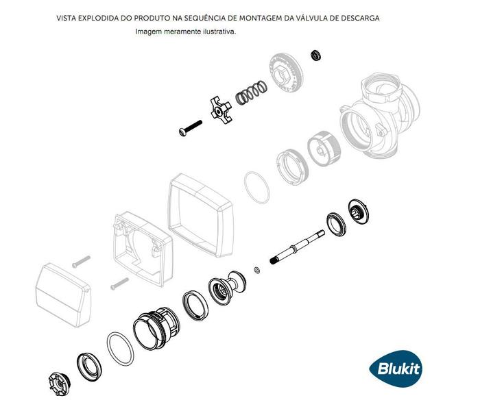 Reparo Descarga Válvula Hydra Max 2550 Clean Pro C/ Cruzeta 349406 - Blukit Imagem de Reparo Descarga Válvula Hydra Max 2550 Clean Pro C/ Cruzeta 349406