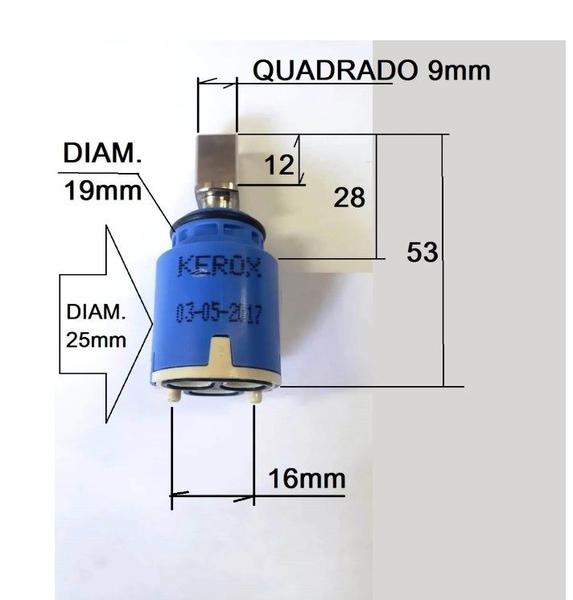 Imagem de Reparo Monocomando Misturador Lavatório DECA 2875 2885 UNIC - 4001007