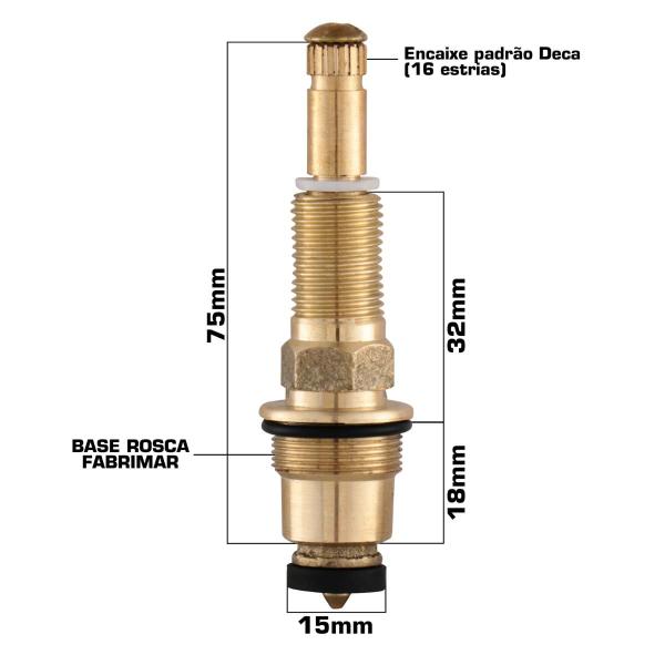 Imagem de Reparo mvs p/ registro pressao fabrimar c/ estria deca 02373