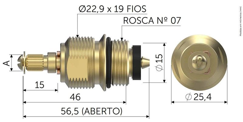 Imagem de Reparo Mvs Para Torneira Docol Haste Curta - 021601