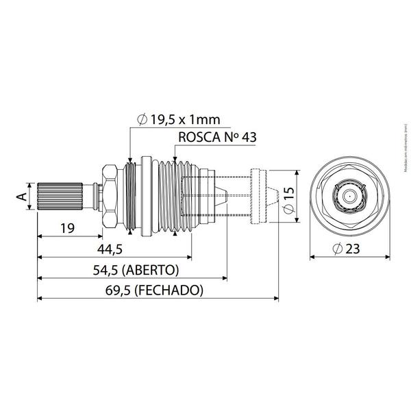 Imagem de Reparo MVS Para Torneira Fabrimar