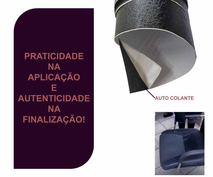 reparo para couro e sintético auto adesivo preto 50cmX120cm - generalcouros Imagem de reparo para couro e sintético auto adesivo preto 50cmX120cm