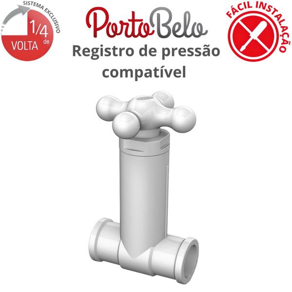 Reparo Para Torneira De Pressão Sem Canopla Porto Belo Branco Durín Imagem de Reparo Para Torneira De Pressão Sem Canopla Porto Belo Branco Durín