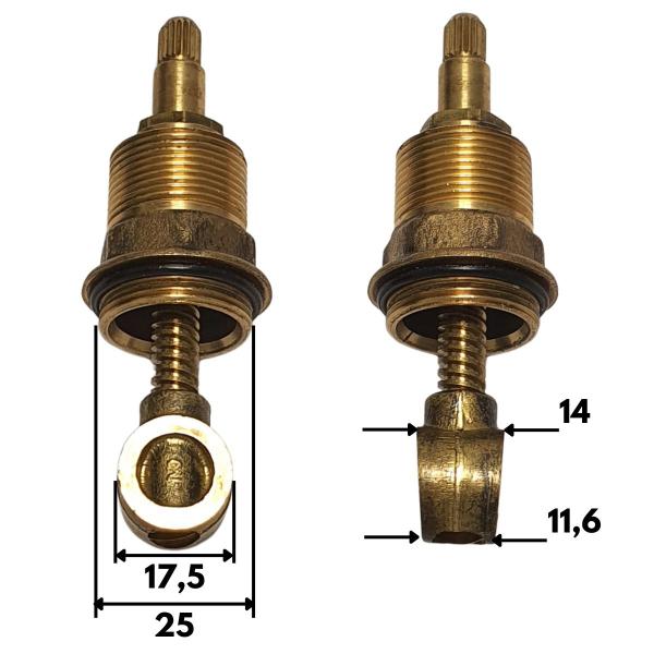 Imagem de Reparo Registro de Gaveta Docol 1/2" ANTIGO - 25130500R