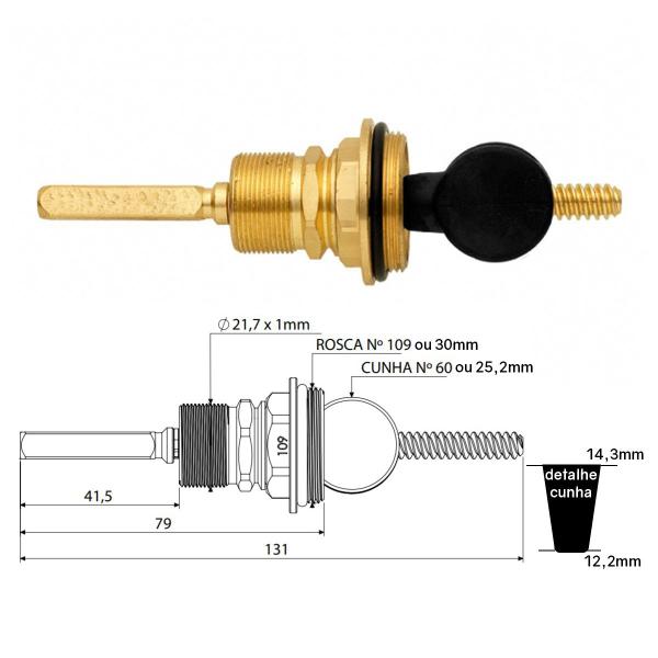 Imagem de Reparo Registro Gaveta Celite 3/4" Antigo - 281101