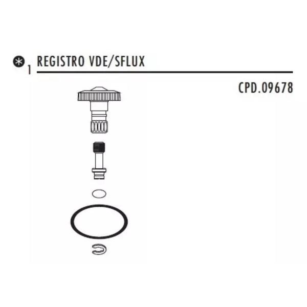 Imagem de Reparo Registro Válvulas Vde E Silent Flux 9678 Fabrimar