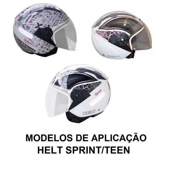 Imagem de Reparo + Viseira Cristal Capacete Aberto Helt Sprint Teen