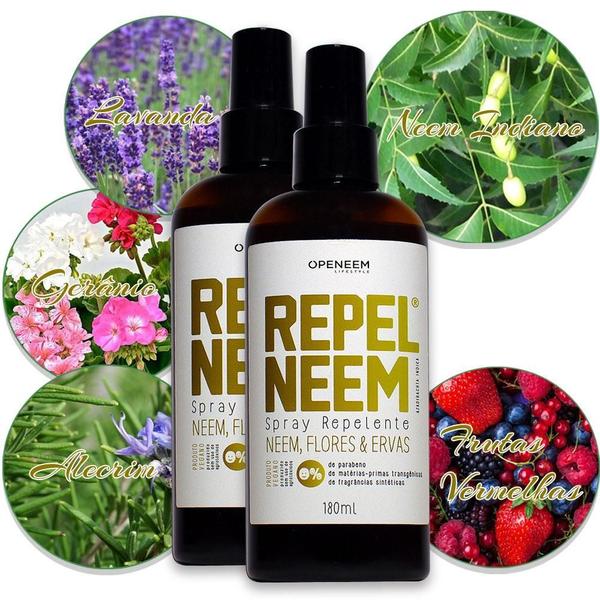 Imagem de Repel Neem Flores E Ervas 180Ml - Combo 2 Unidades