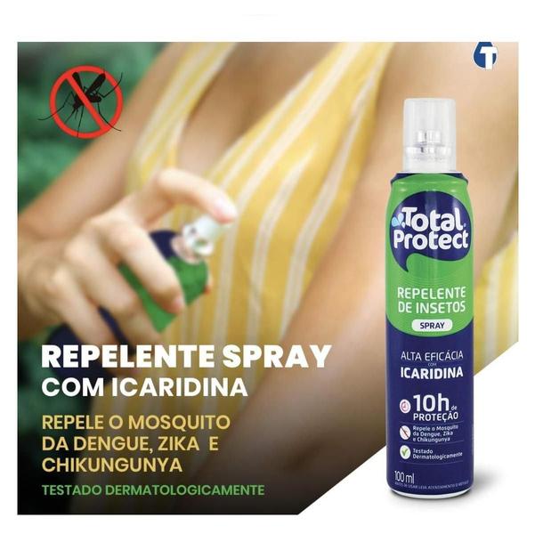 Imagem de Repelente Alta eficacia Contra Mosquito Da Dengue   Icaridina 10 Horas Total Protect Spray