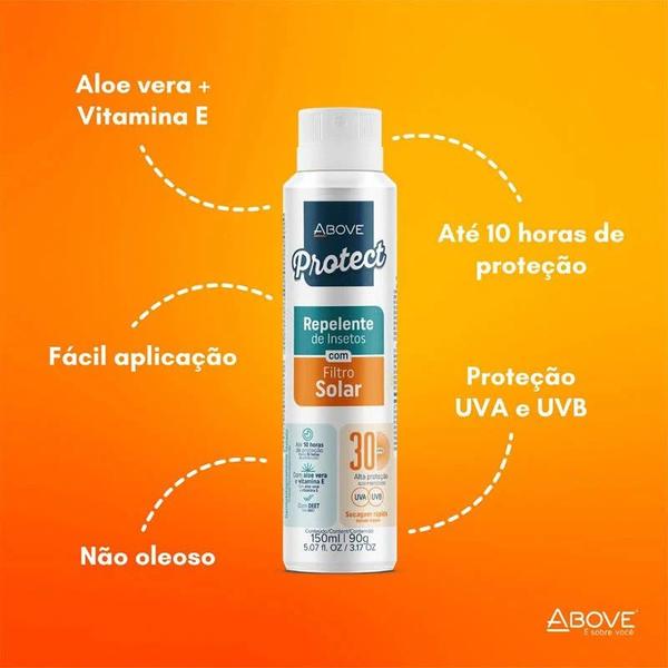 Imagem de Repelente De Insetos Com Filtro Solar Fps30 150ml - Above