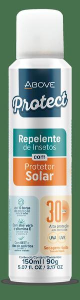 Imagem de Repelente de Insetos em Aerossol com Protetor Solar FPS30 Above 150ml. Até 10h de proteção. - BASTON