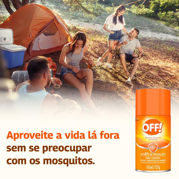 Imagem de Repelente de Insetos Off Aerossol 165ml Não Oleoso