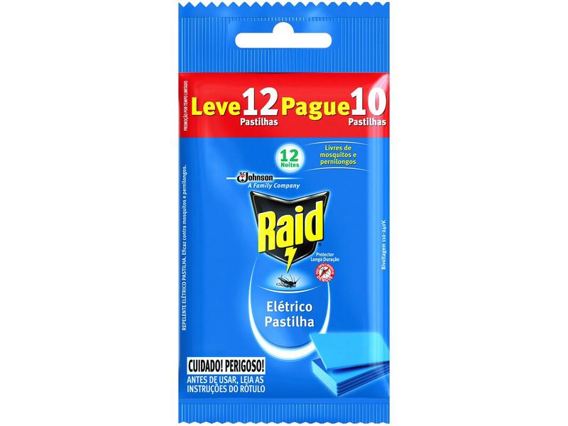 Repelente Elétrico Raid Pastilhas Repelente Elétrico Raid Pastilhas