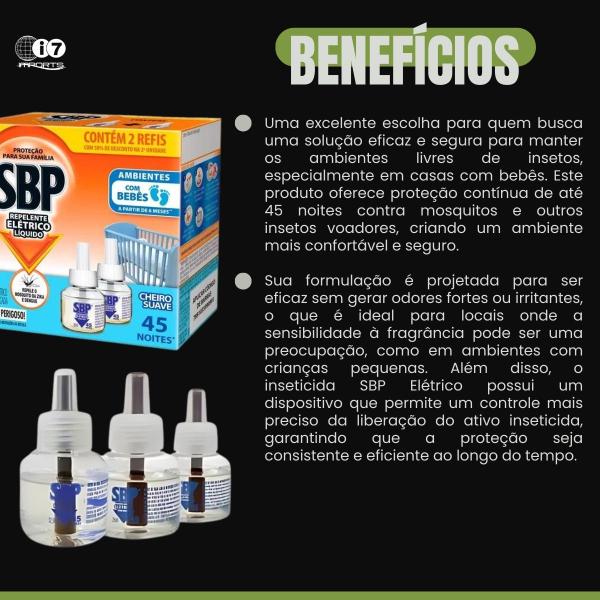 Imagem de Repelente Líquido Elétrico Sbp Caixa 2 Unidades 35ml