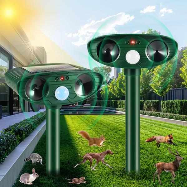 Imagem de Repelente ultrassônico de animais para uso externo Jahy2Tech movido a energia solar