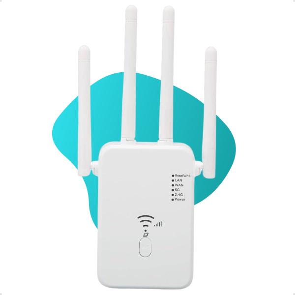 Repetidor 5G Amplificador 5G Extensor de sinal Wifi 5G 4 Antenas - Knup Repetidor 5G Amplificador 5G Extensor de sinal Wifi 5G 4 Antenas - Knup