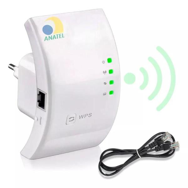 Imagem de Repetidor Amplificador Expansor Antenas Wireless De Sinal Wifi 600m Ultra Rápido Botao Wps