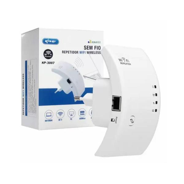 Imagem de Repetidor de Sinal KP-3007 Wireless-N 300 Mbps Knup