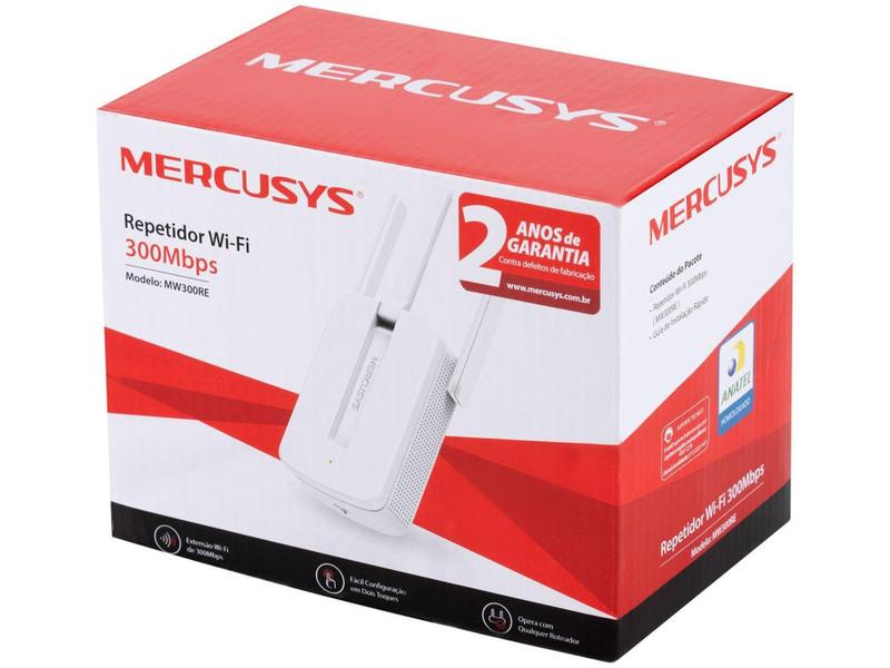 Imagem de Repetidor de Sinal Wi-Fi Mercusys MW300RE  - 300mbps 3 Antenas