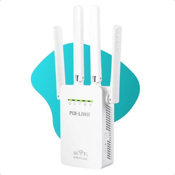 Repetidor de Sinal Wifi 2800m 4 Antenas Amplificador De Sinal - Repeater Repetidor de Sinal Wifi 2800m 4 Antenas Amplificador De Sinal - Repeater