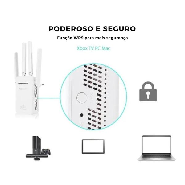 Imagem de Repetidor e Roteador Wi-Fi 4 Antenas - Pix Link LV-WR09