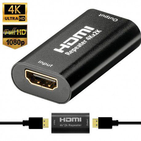 Imagem de Repetidor Emenda Hdmi Fêmea x Fêmea 4K 2K Tv Amplificador Sinal 30 Metros