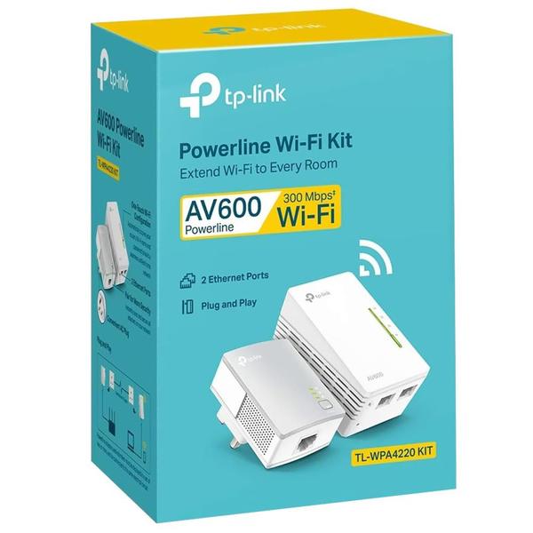 Imagem de Repetidor Powerline Star Kit TP-Link AP Tl-WPA4220 AV600 - (Pack 2)