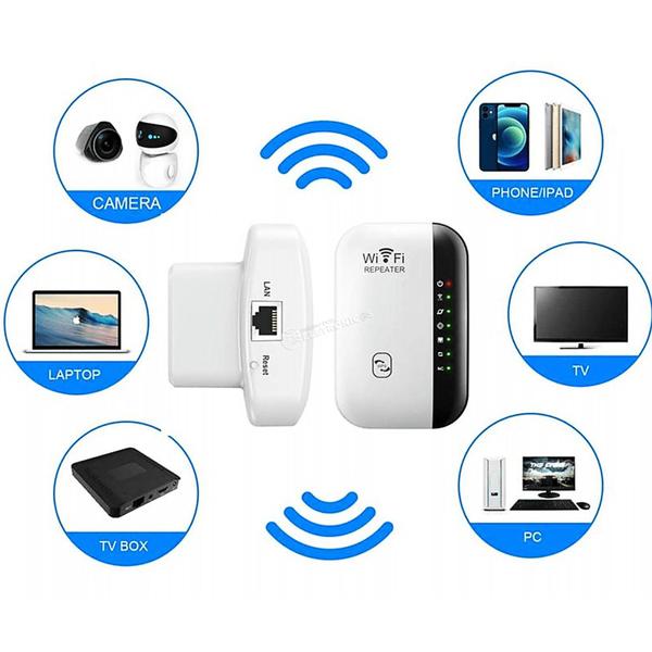 Imagem de Repetidor Sinal Wi-Fi Roteador Amplificador Wireless 300mbps Sem Fio KP3005BR