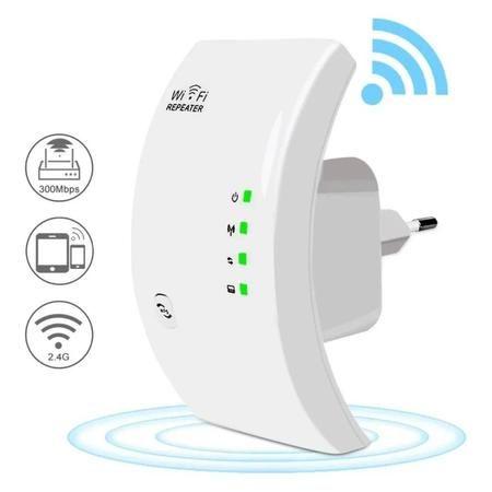 Imagem de Repetidor Sinal Wifi Amplificador Expansor 300mbps Botão wps Rede Wireless Internet Branco Ori