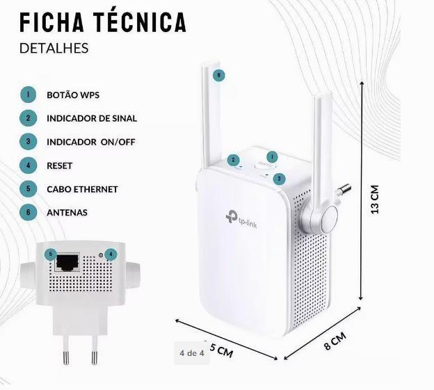 Imagem de Repetidor Wi-Fi 300Mbps, TL-WA855RE