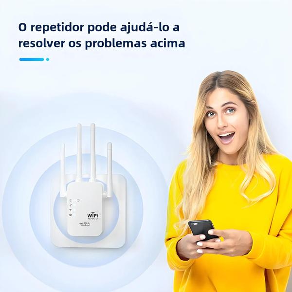 Imagem de Repetidor Wi-Fi Dual Band 300Mbps Elough - Amplificador de Sinal e Roteador